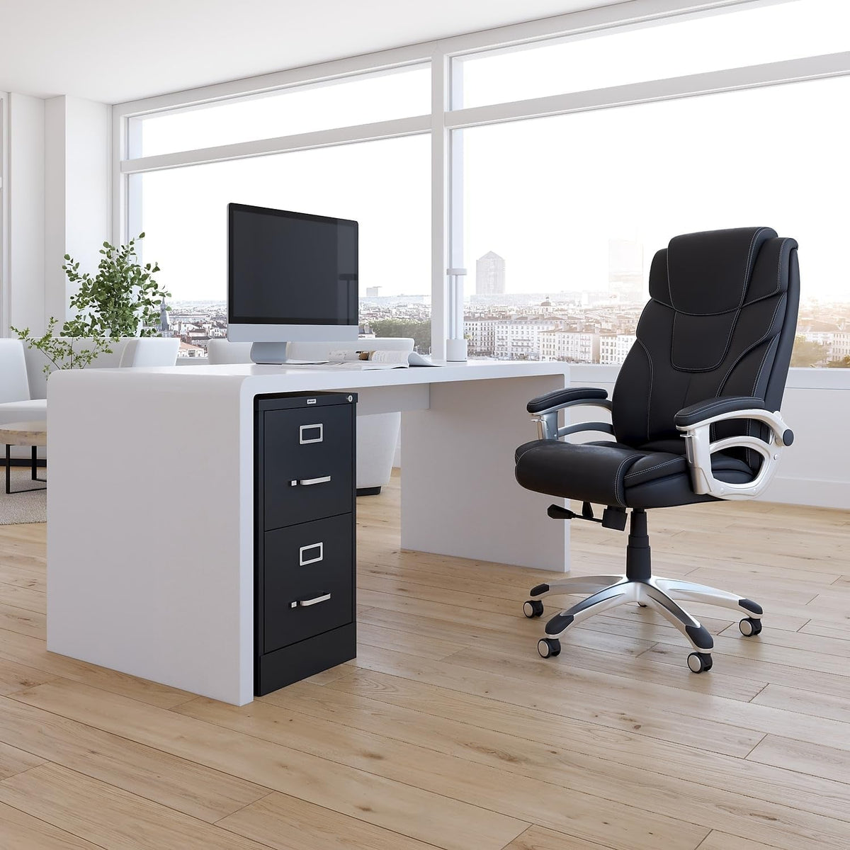 2 Drawer Locking Vertical File Cabinet Letter Size For Office Use