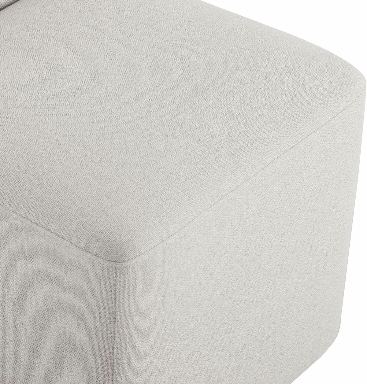 2 Linen Upholstered Armless Dining Chairs With Casters