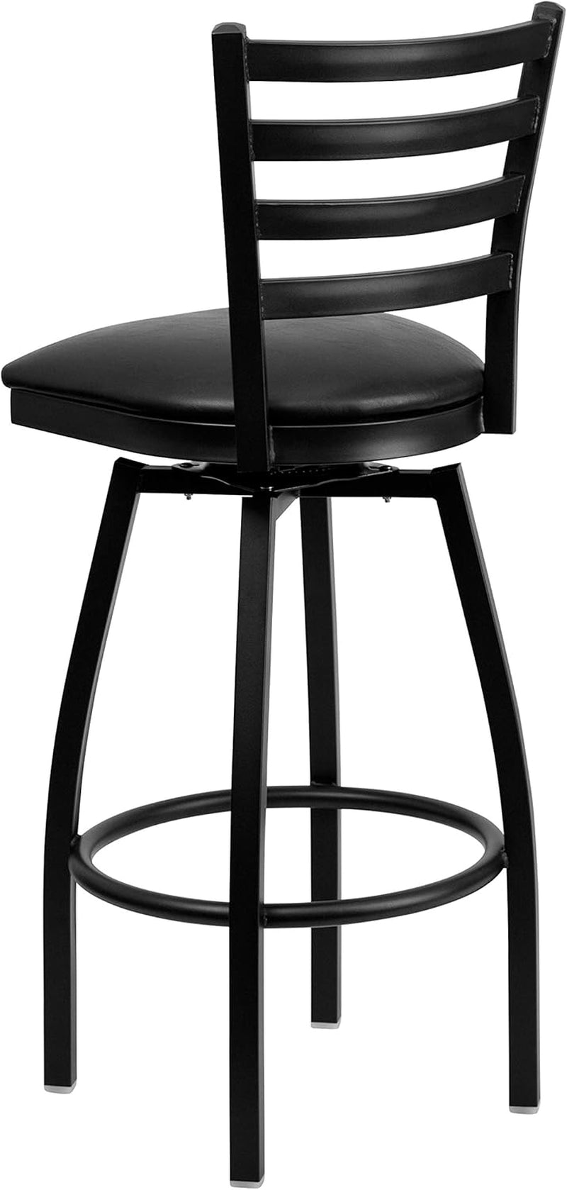 2 Pack Hercules Series Black Swivel Bar Stools For Commercial Use And Home Kitchens