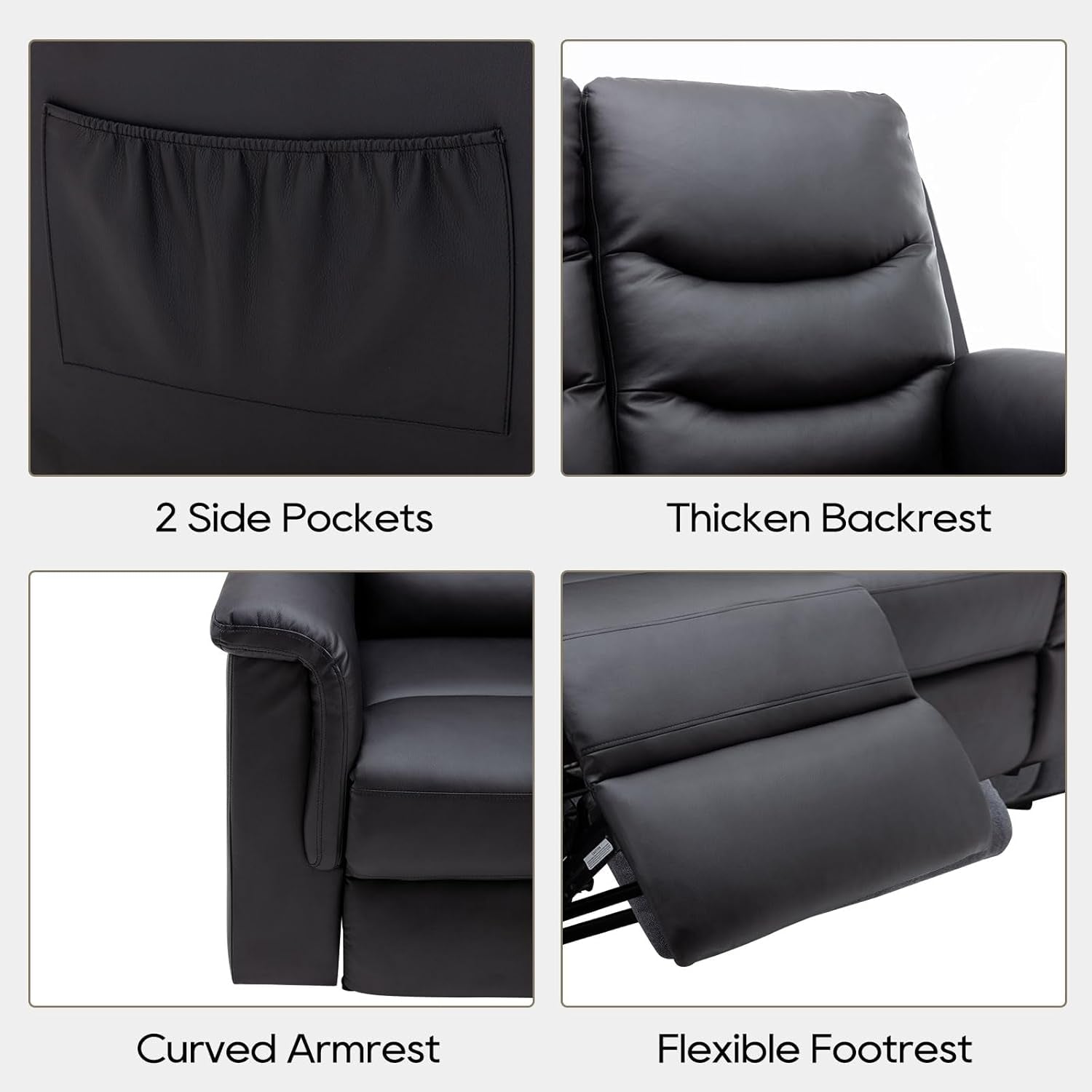2 Piece Manual Recliner Sofa And Loveseat Set With Console And Cup Holders For Living Room