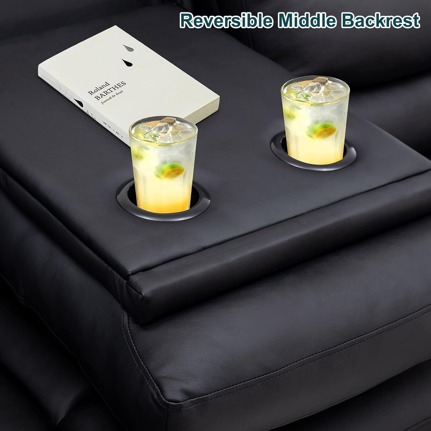 2 Piece Manual Recliner Sofa And Loveseat Set With Console And Cup Holders For Living Room