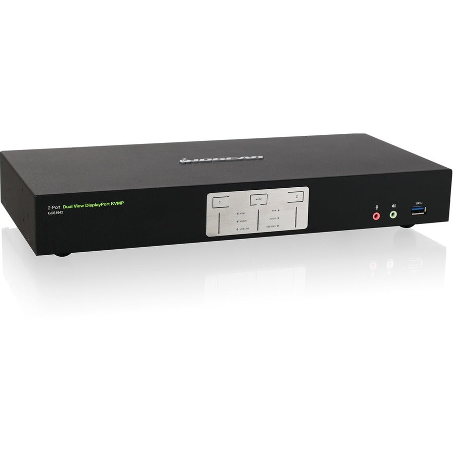 2-Port 4K Dual View DisplayPort KVMP with USB 3.0 Hub and Audio | IOGEAR GCS1942