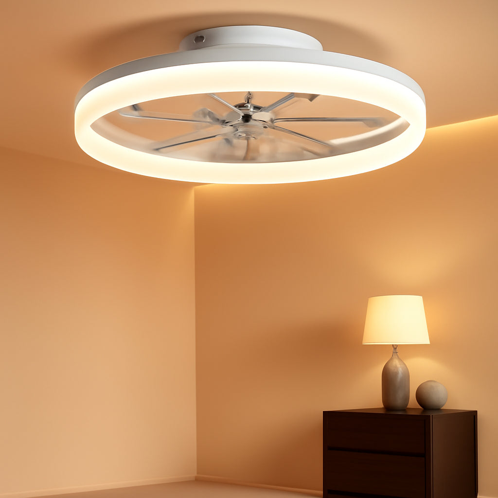 20 Inch Bladeless Ceiling Fan With Lights And Remote