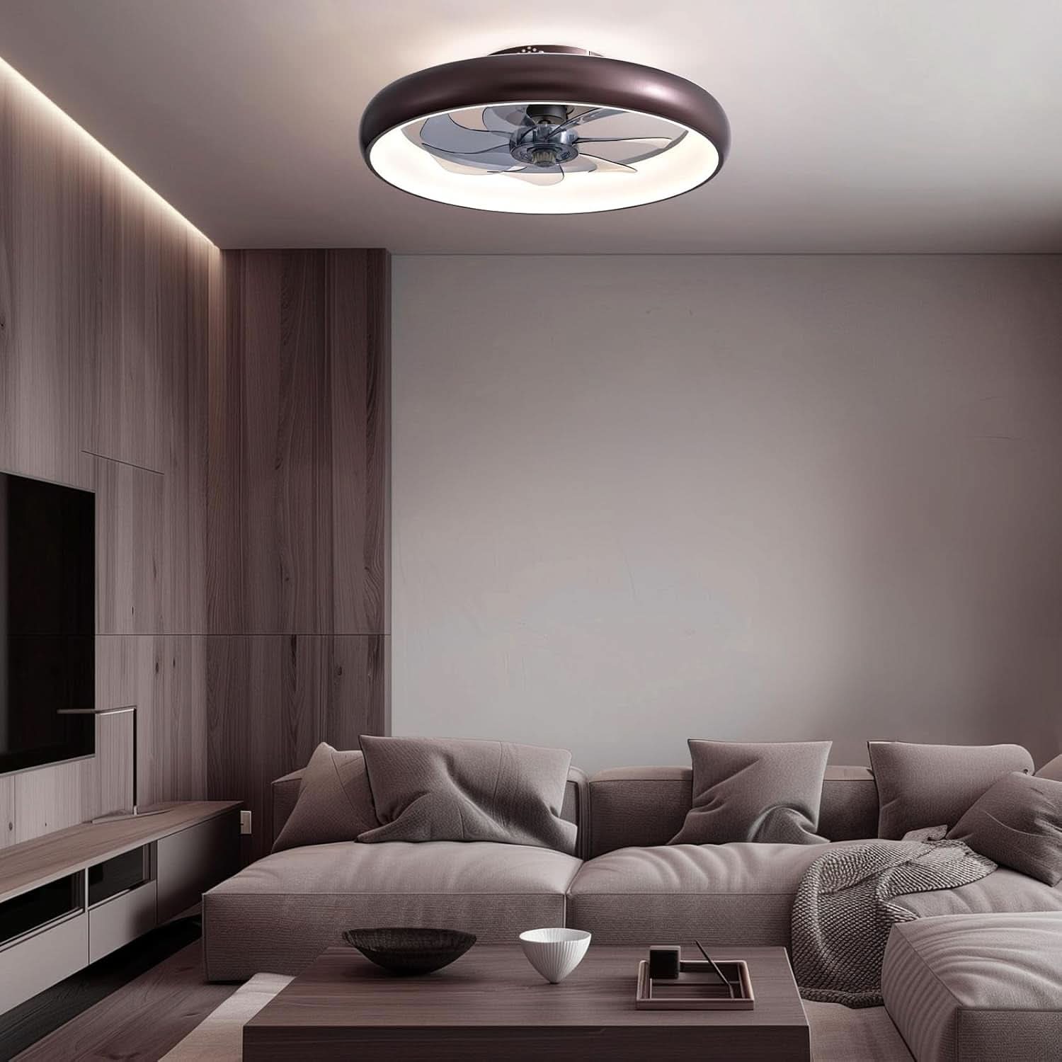 20 Inch Ceiling Fan With Dimmable Led Lights And Remote
