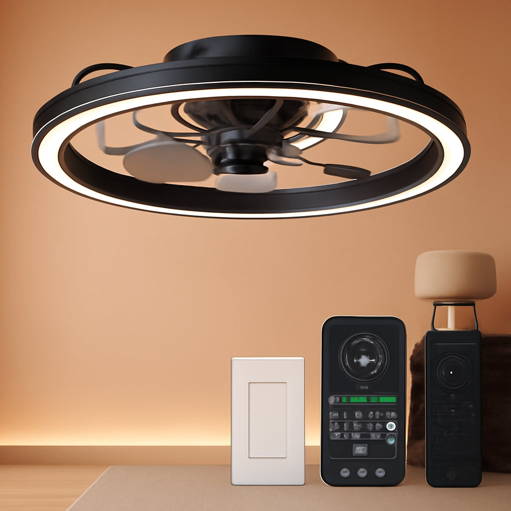 20-Inch Low-Profile Ceiling Fan With Dimmable LED Lights