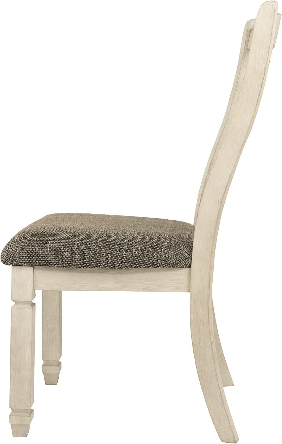 20 Inch Upholstered Dining Chair Antique White Set Of 2