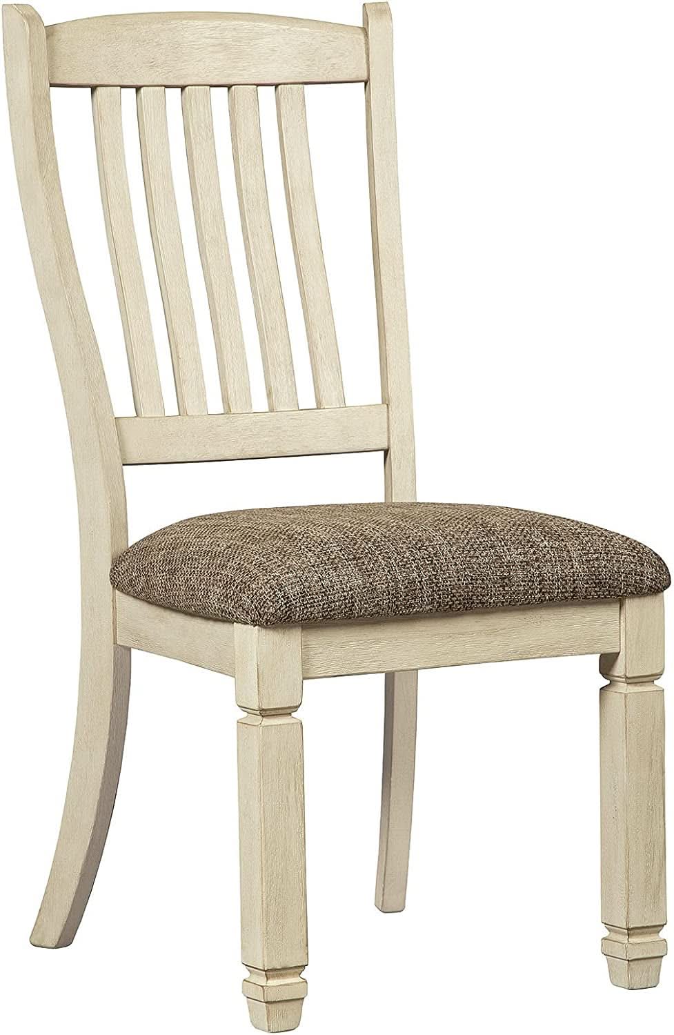 20 Inch Upholstered Dining Chair Antique White Set Of 2