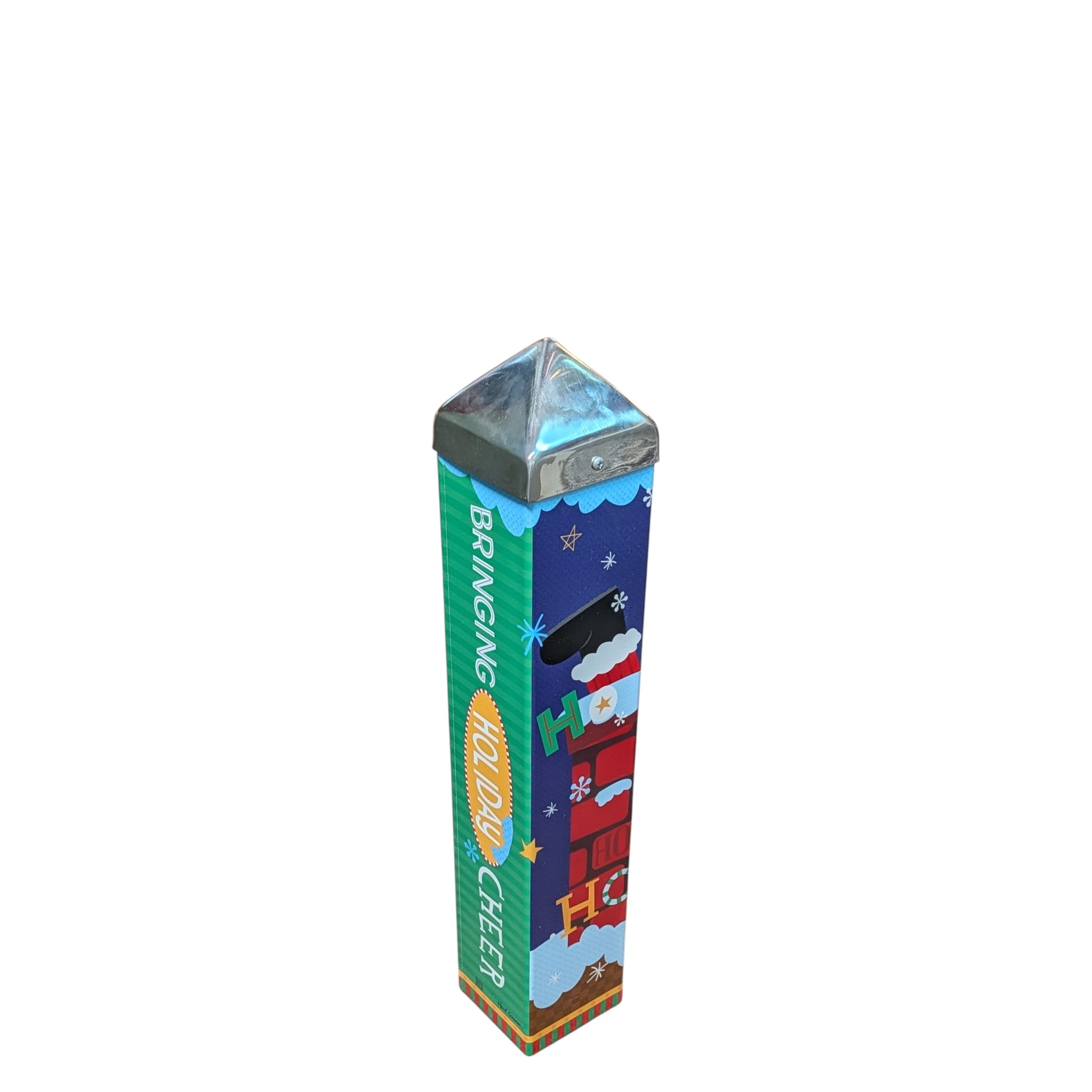 20 inch Art Pole - Santa Stop Here - 4x4