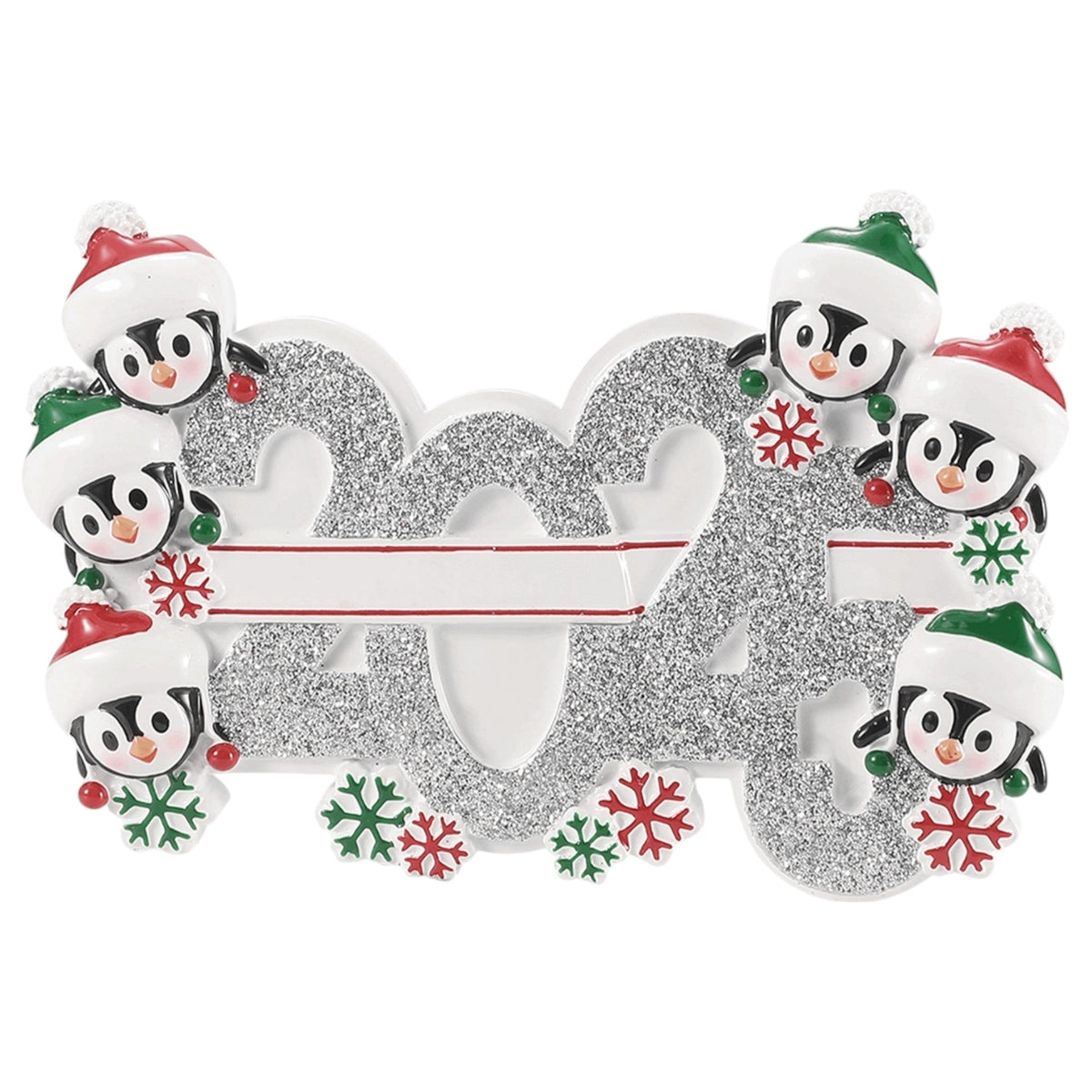 2025 Penguin Family of 6 Ornament