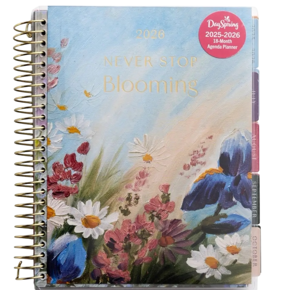 2026 18 Month Agenda Planner Never Stop Blooming