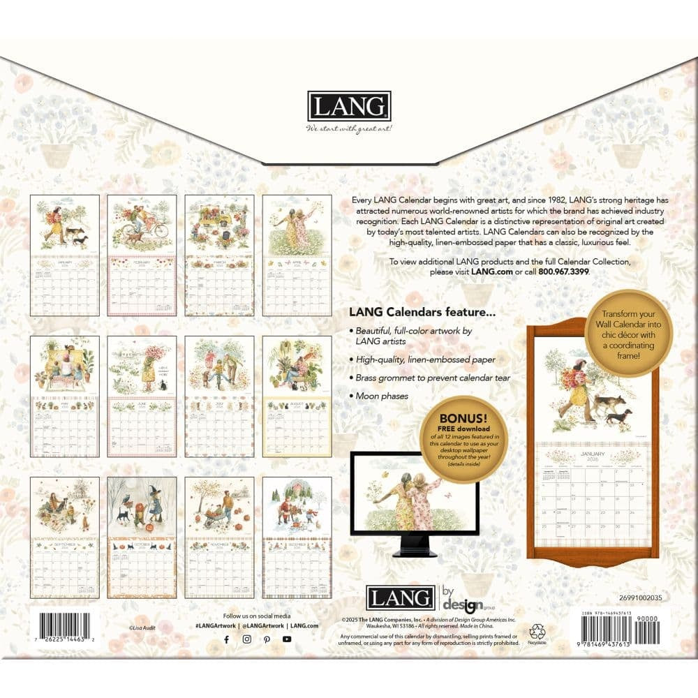 2026 Blissful Moments Wall Calendar