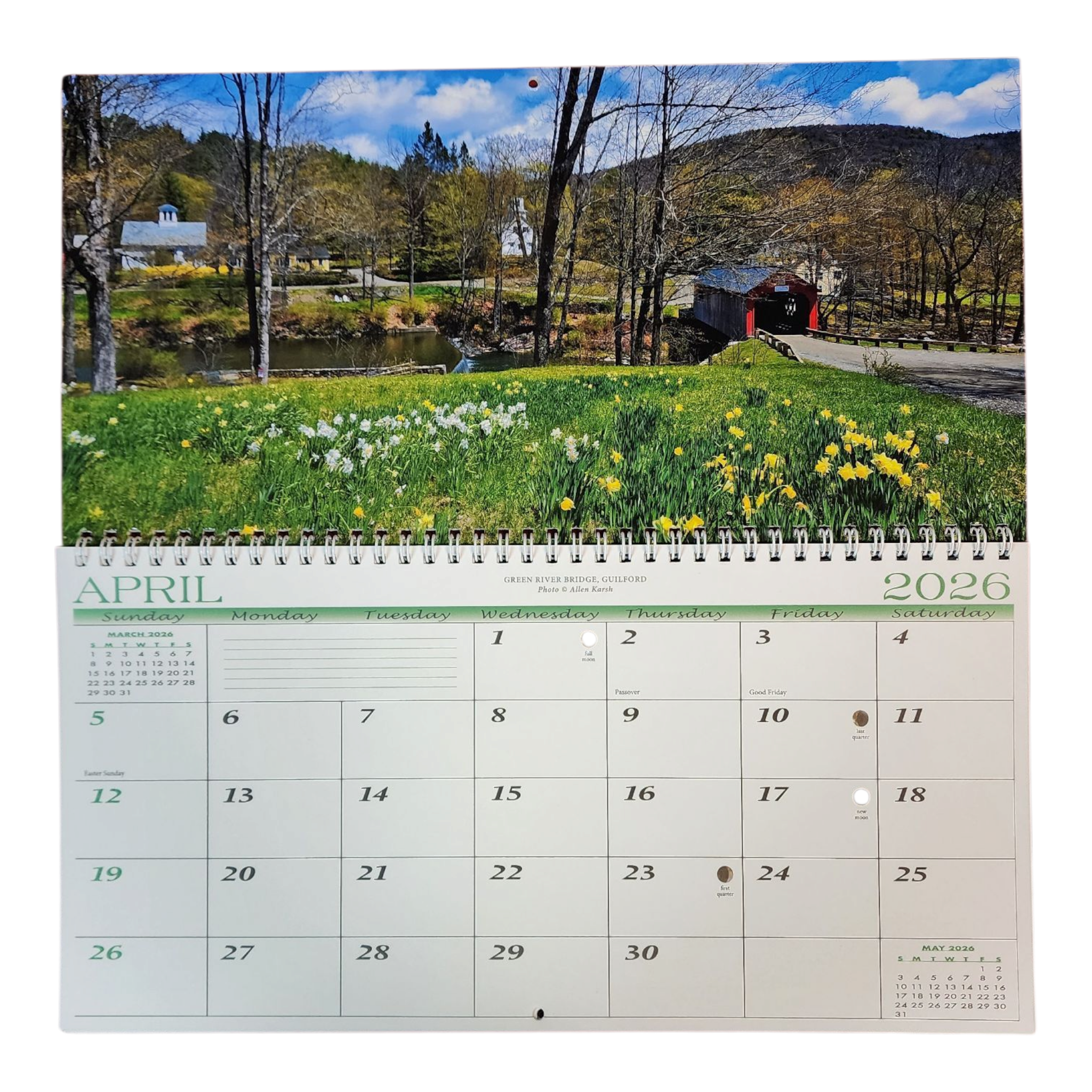 2026 Covered Bridges Panoramic Wall Calendar