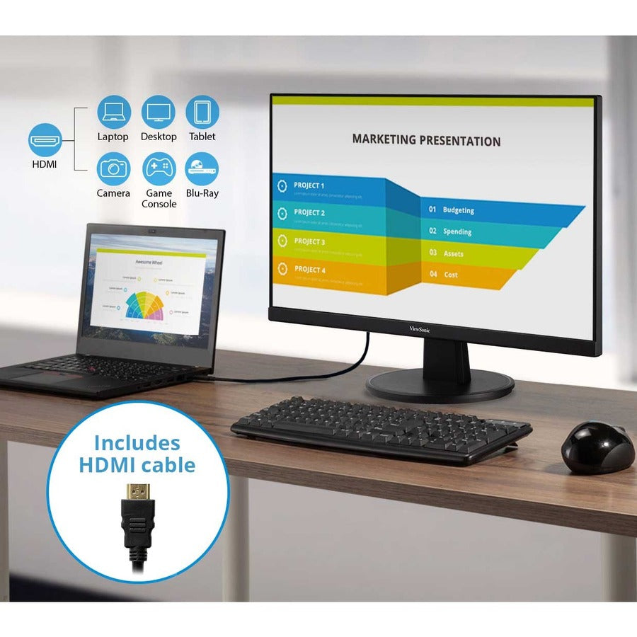 22 Inch 1080p Monitor - ViewSonic VA2247-MH MVA Display | Tecisoft