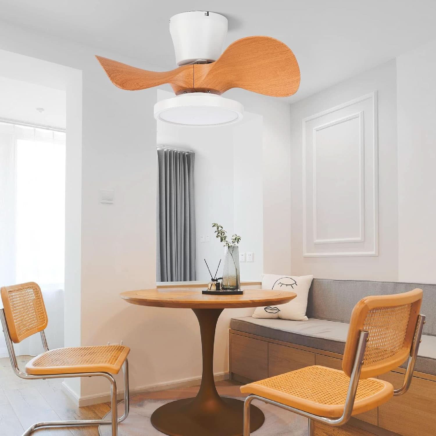 22 Inch Ceiling Fan With LED Light For Kitchen And Bedroom