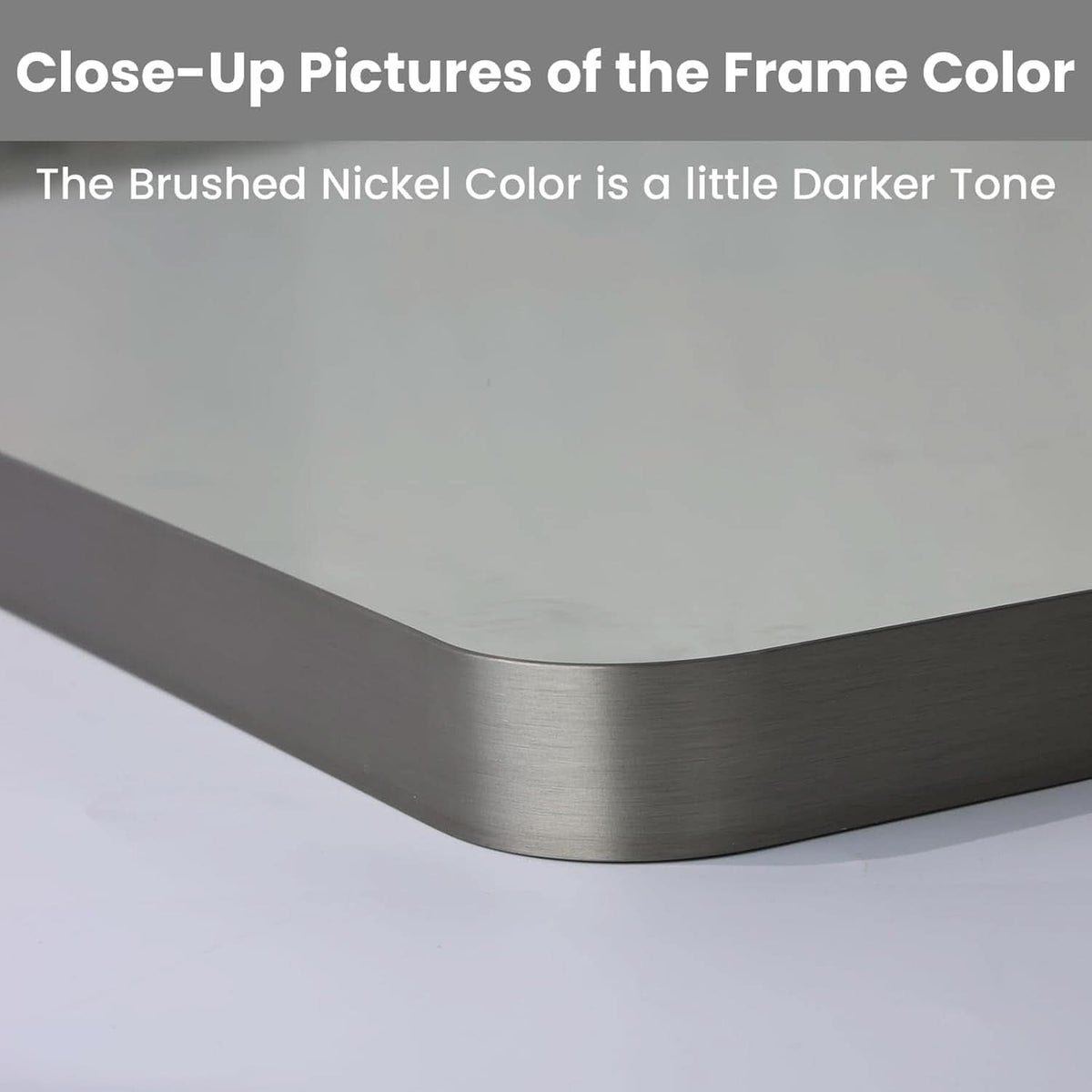 22x30 Inch Brushed Nickel Bathroom Mirror Anti Rust