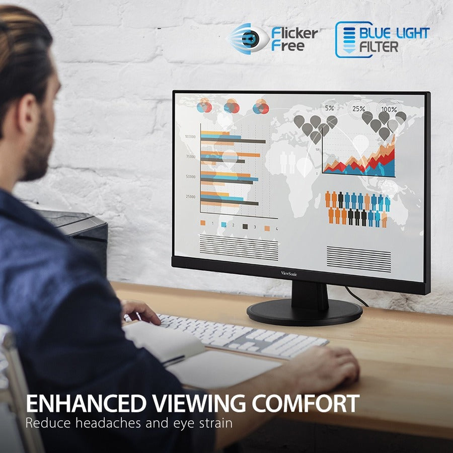 24 Inch 1080p Monitor - Full HD Gaming & Office Display | ViewSonic VA2447-MH