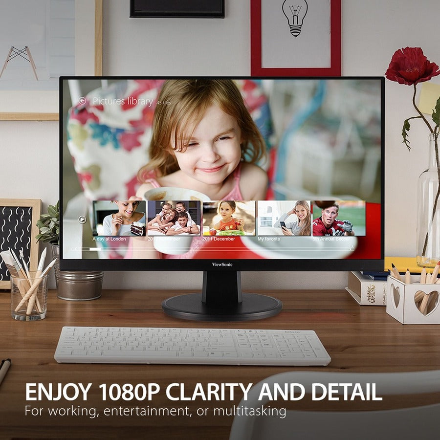 24 Inch 1080p Monitor - Full HD Gaming & Office Display | ViewSonic VA2447-MH