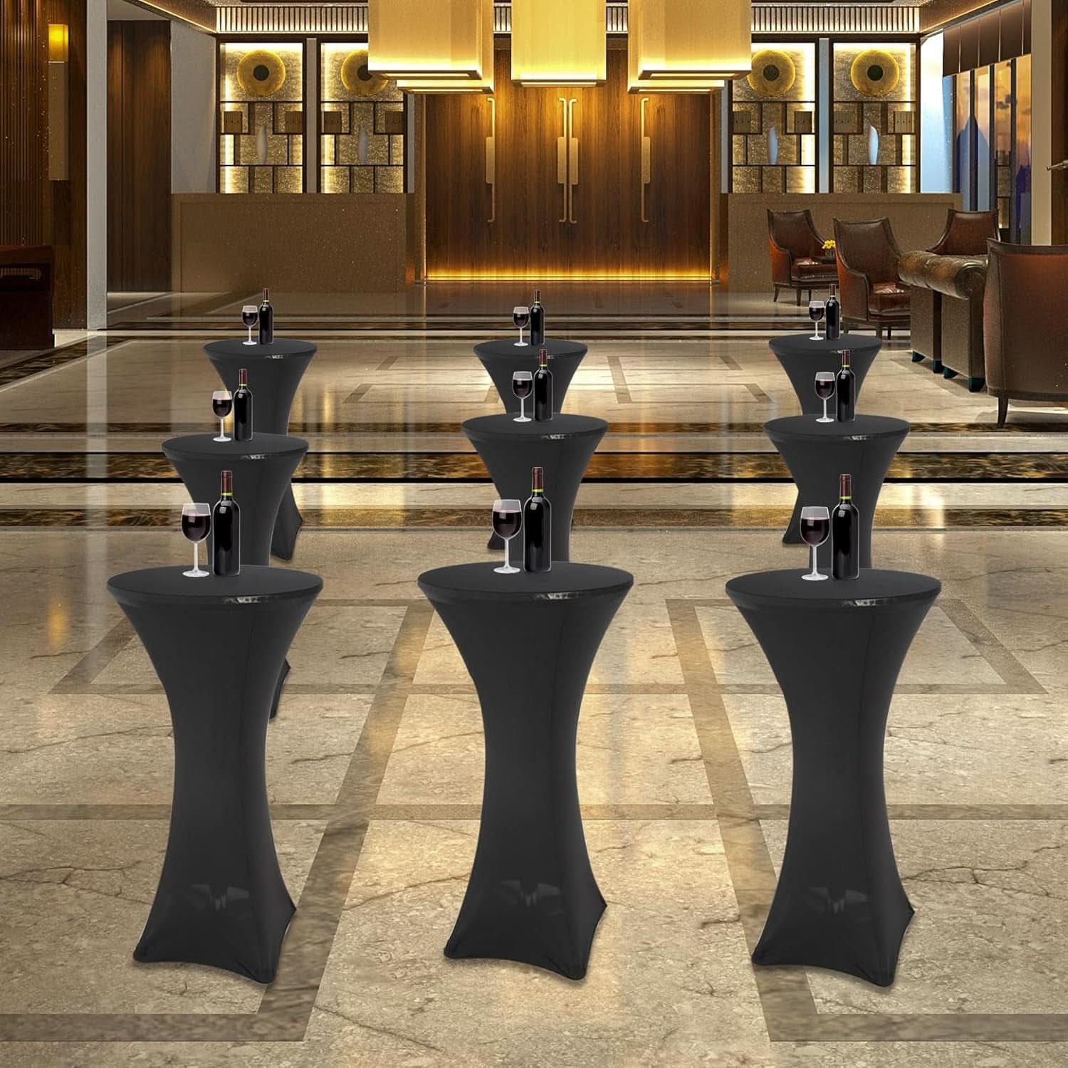 24 Inch Folding Pub Table With Black Height Adjustable