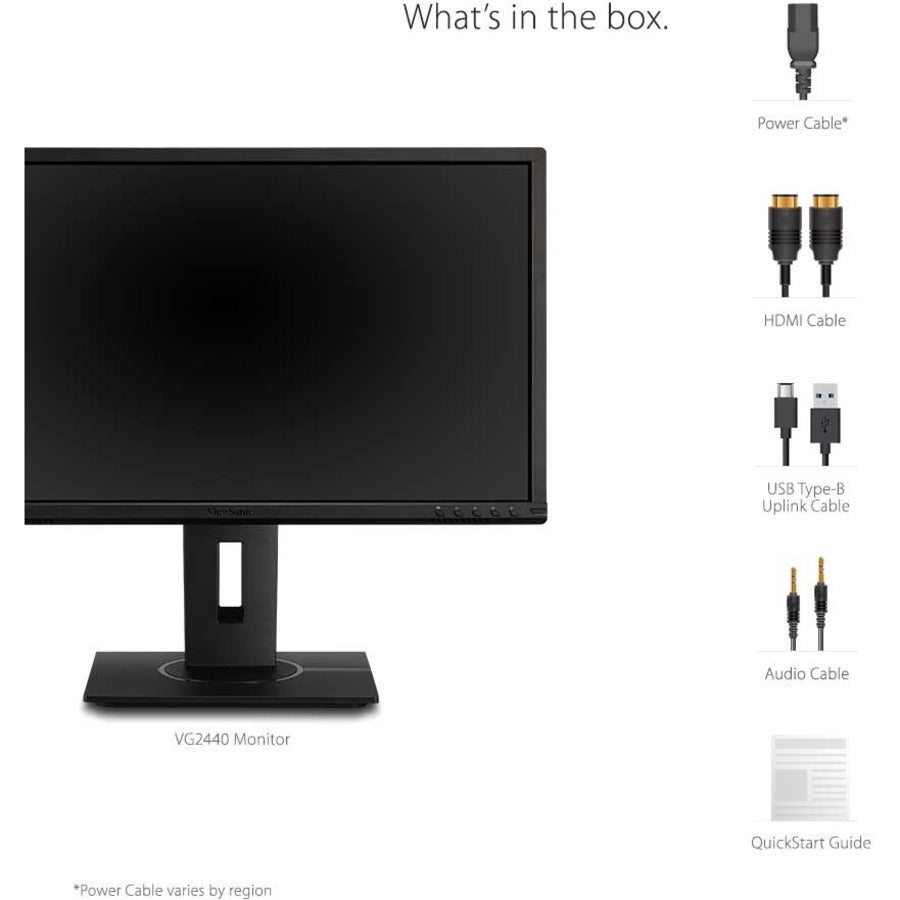 24 Inch Full HD Business Monitor - Ergonomic ViewSonic Display | TecISoft VG2440