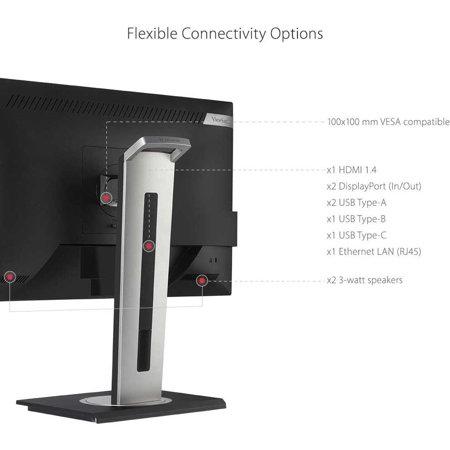24 Inch IPS Monitor - Ergonomic USB-C Docking Station | ViewSonic VG2456A