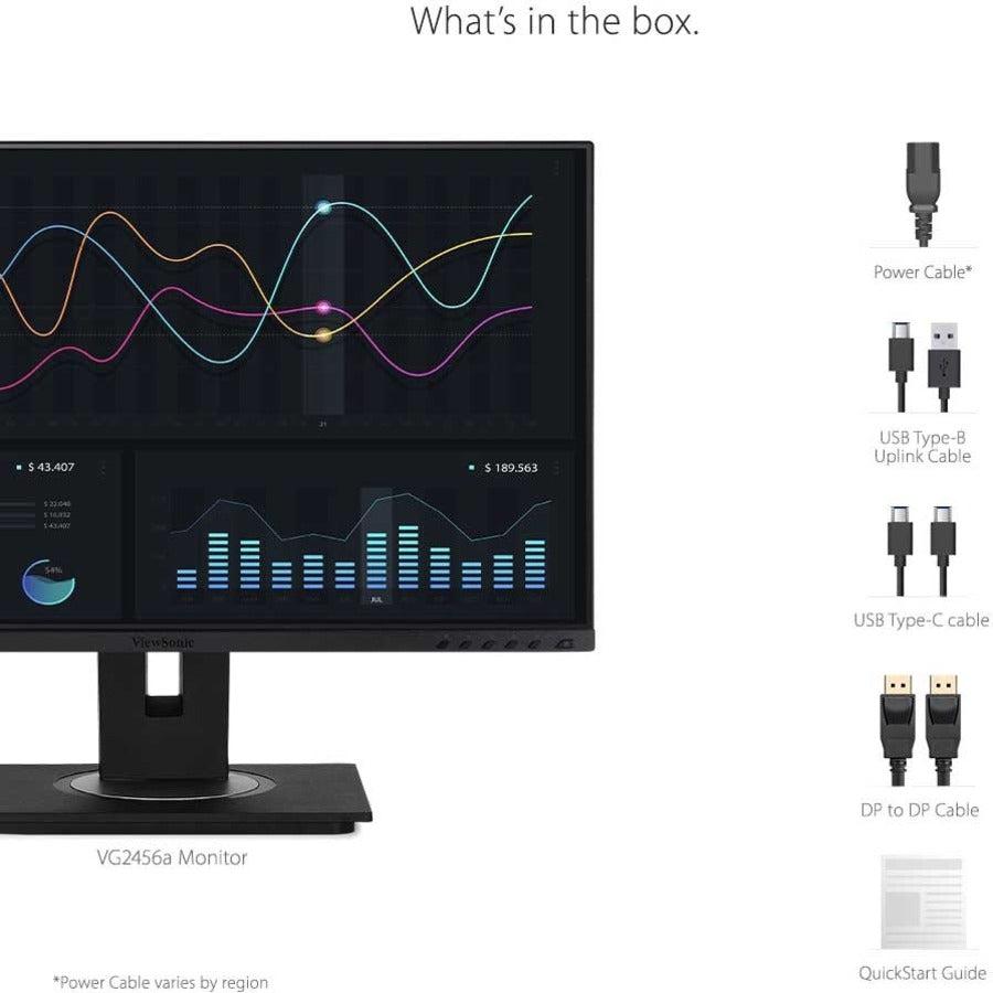 24 Inch IPS Monitor - Ergonomic USB-C Docking Station | ViewSonic VG2456A