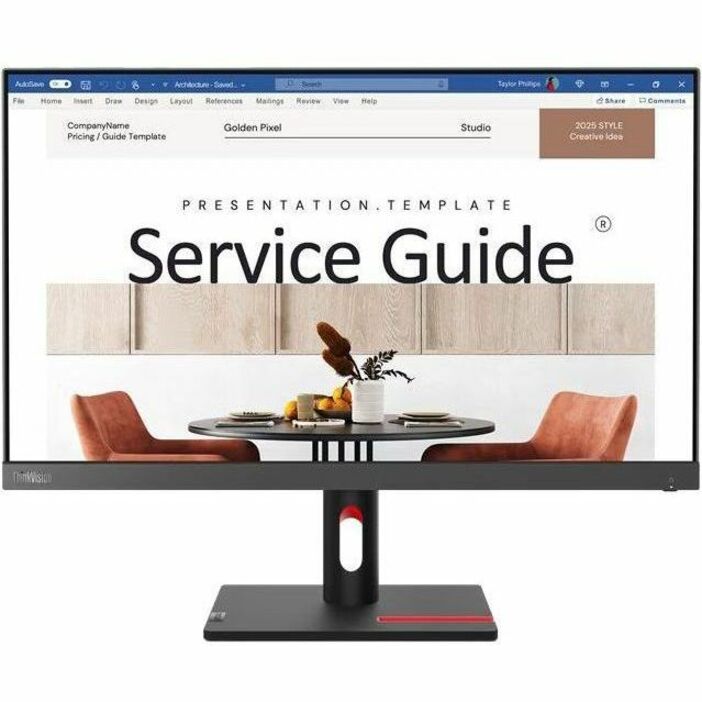 24 Inch IPS Monitor - Full HD 100Hz Anti-Glare Display with Eyesafe Technology | Lenovo ThinkVision S24i-30 63DEKAT3US