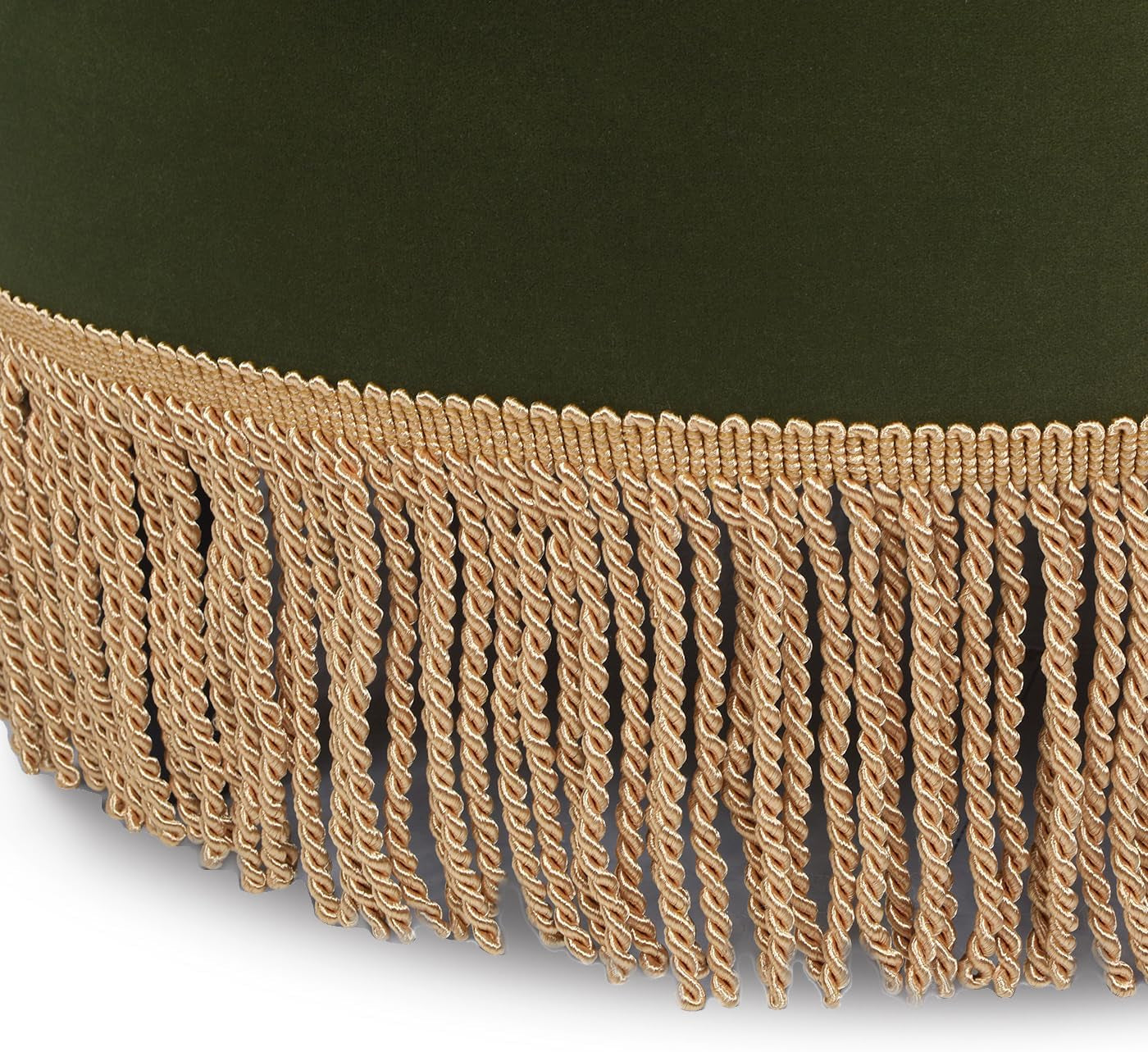 24 Inch Round PremiumQualityTextured Woven Upholstered Ottoman
