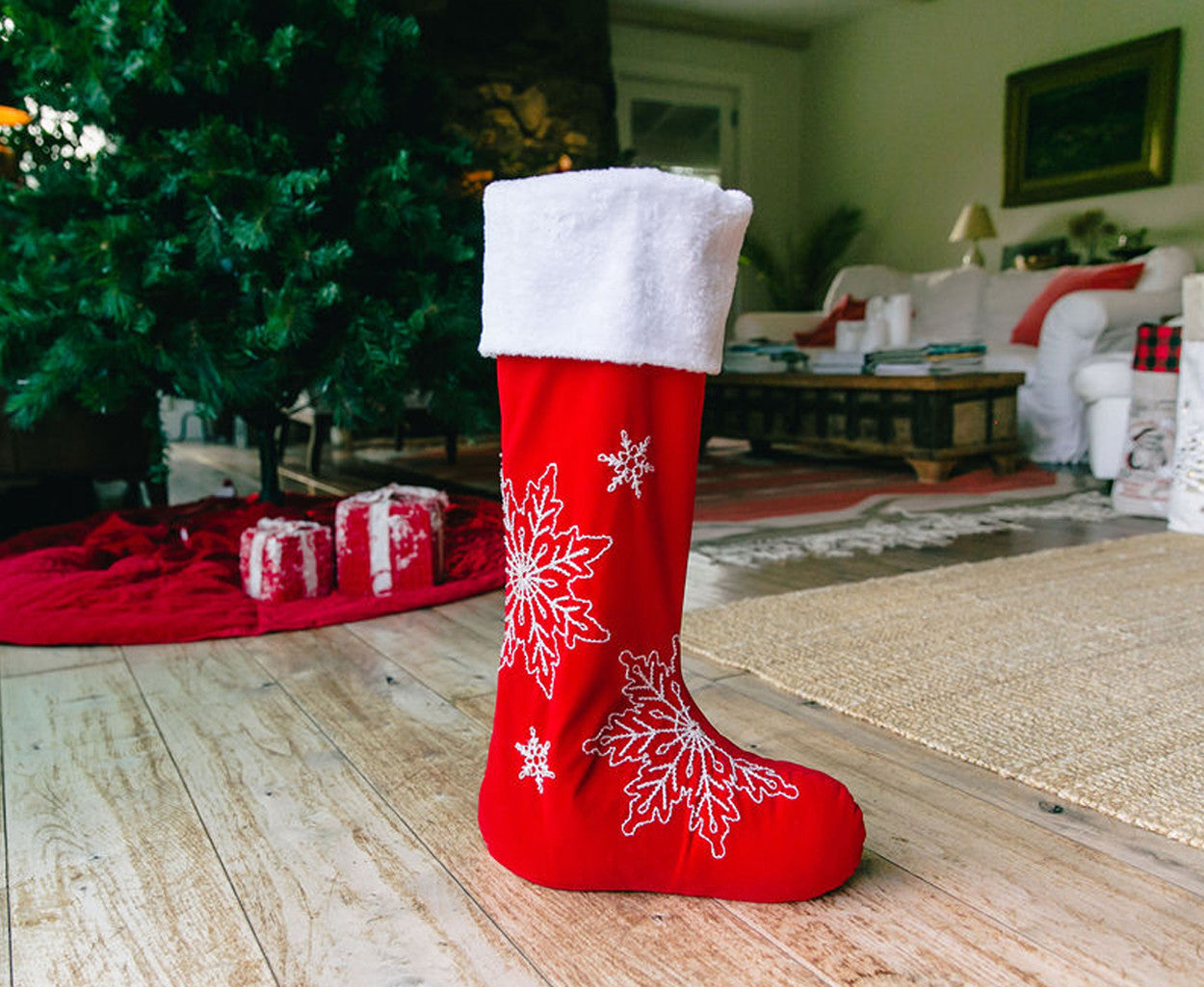 24 Inch Standing Stocking - Sparkle Me Traditional