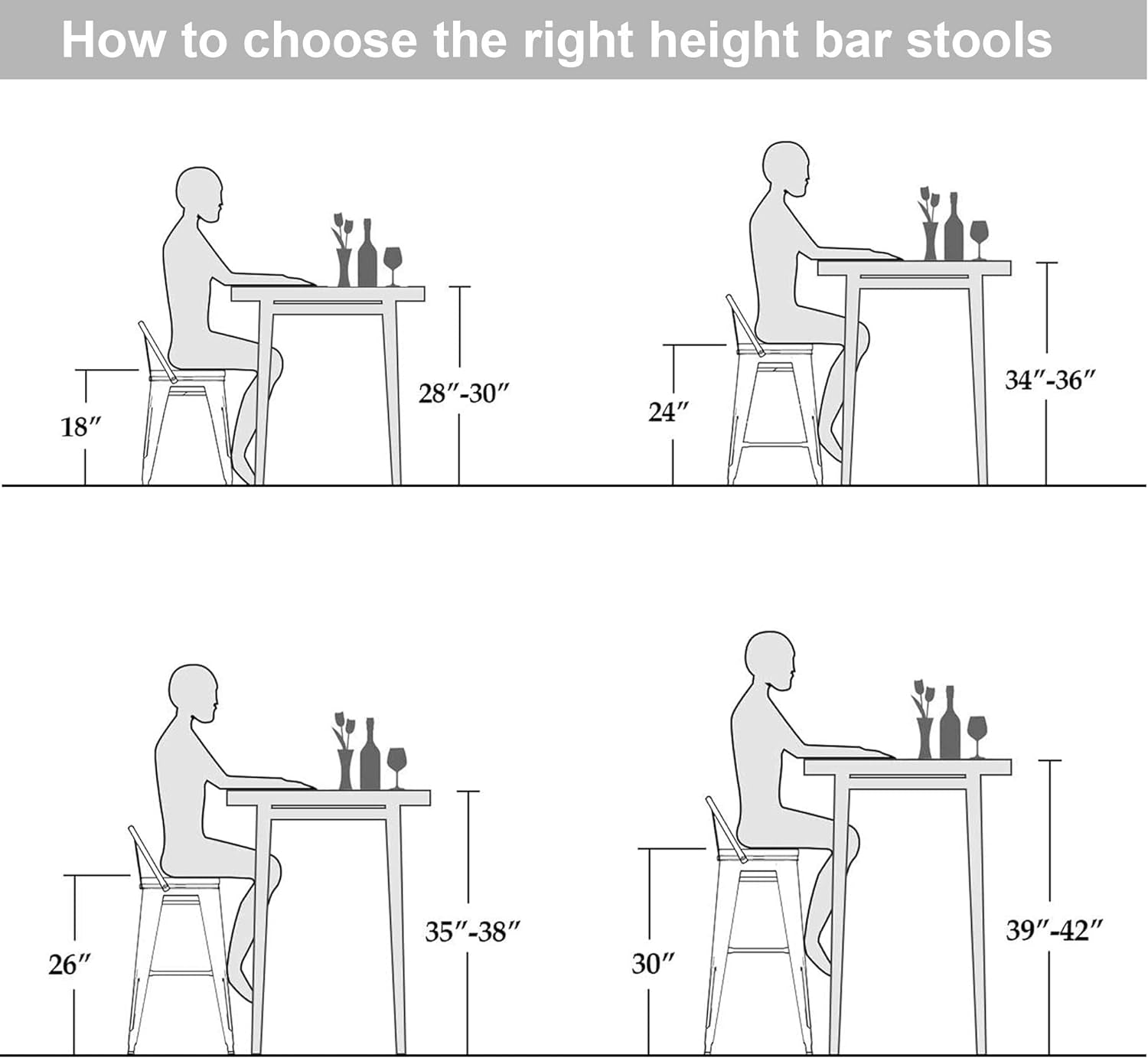 24 Inch Swivel Bar Stools Set Of 4 Counter Height Industrial For Kitchen Island Home