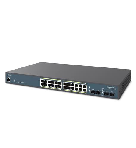 24-Port Gigabit PoE+ Switch with 410W Bu