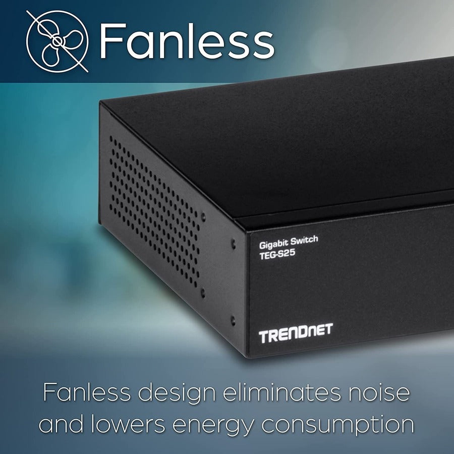 24-Port Gigabit Switch - Enterprise Rackmount Solution | TRENDnet TEG-S25