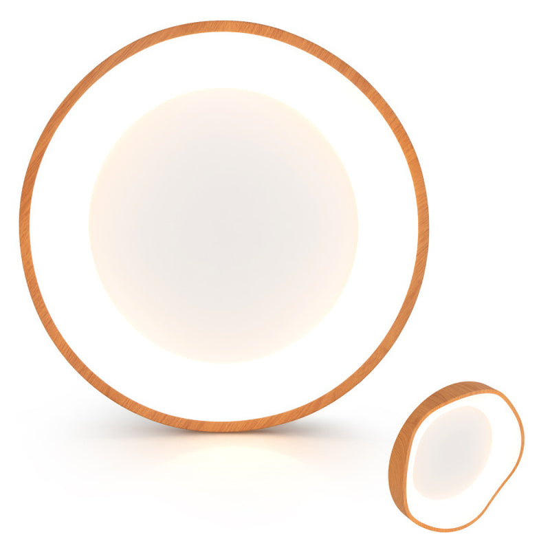 24W Modern LED Ceiling Light With Wood Pattern For Living Room Energy Efficient Lighting
