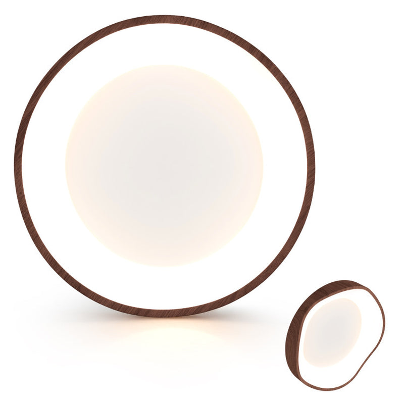 24W Modern LED Ceiling Light With Wood Pattern For Living Room Energy Efficient Lighting