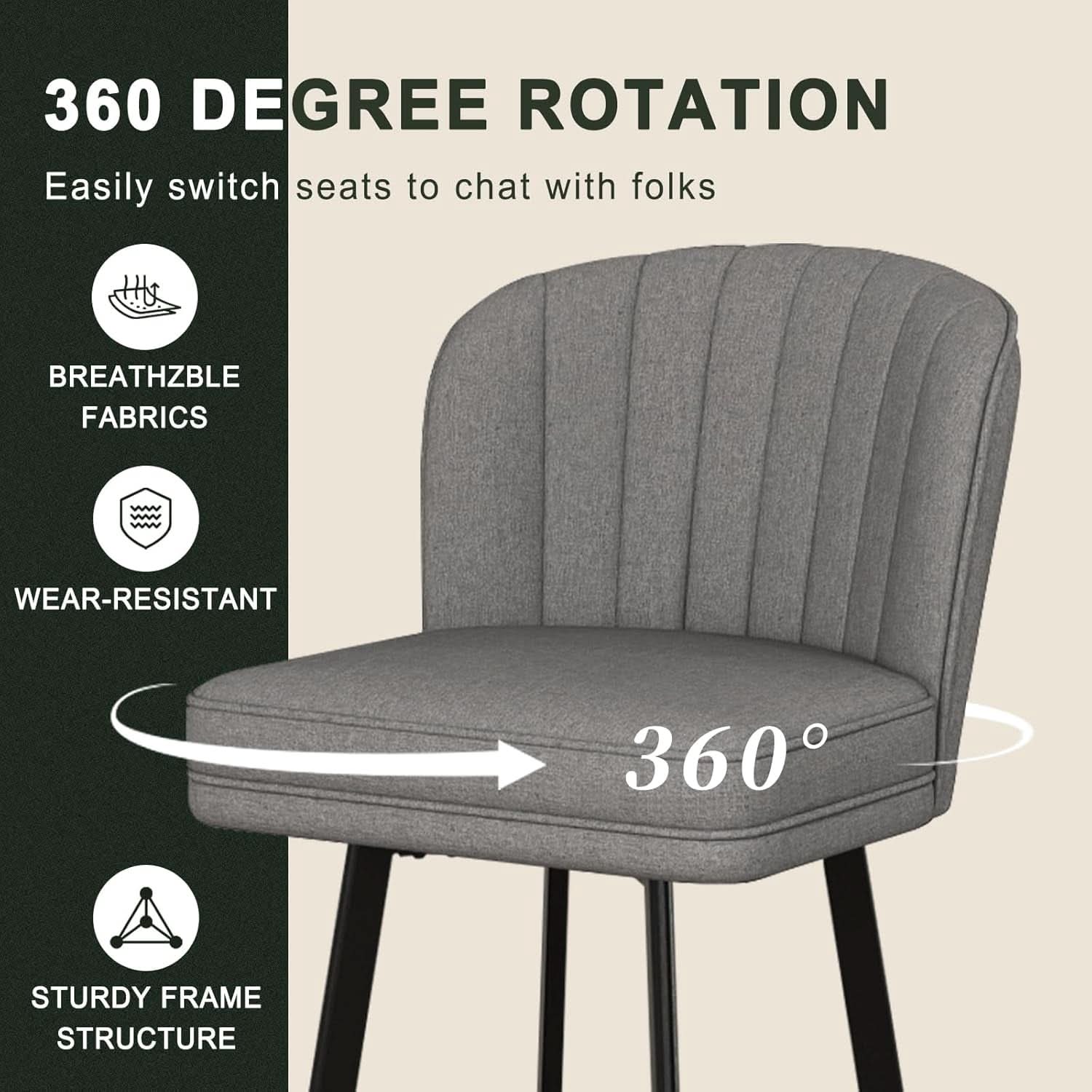 26 Counter Height Bar Stools Set Of 3 Gray Faux Leather