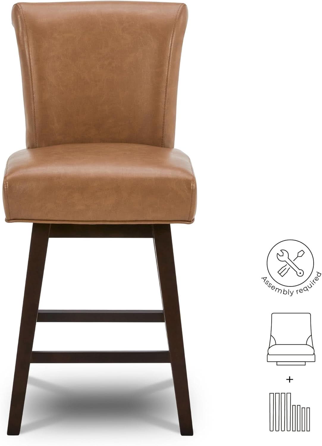 26 Inch Counter Height Swivel Bar Stools Set