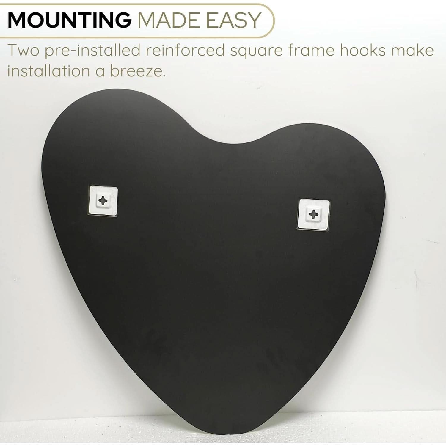 26 Inch Irregular Heart Wall Mirror For Home Decor