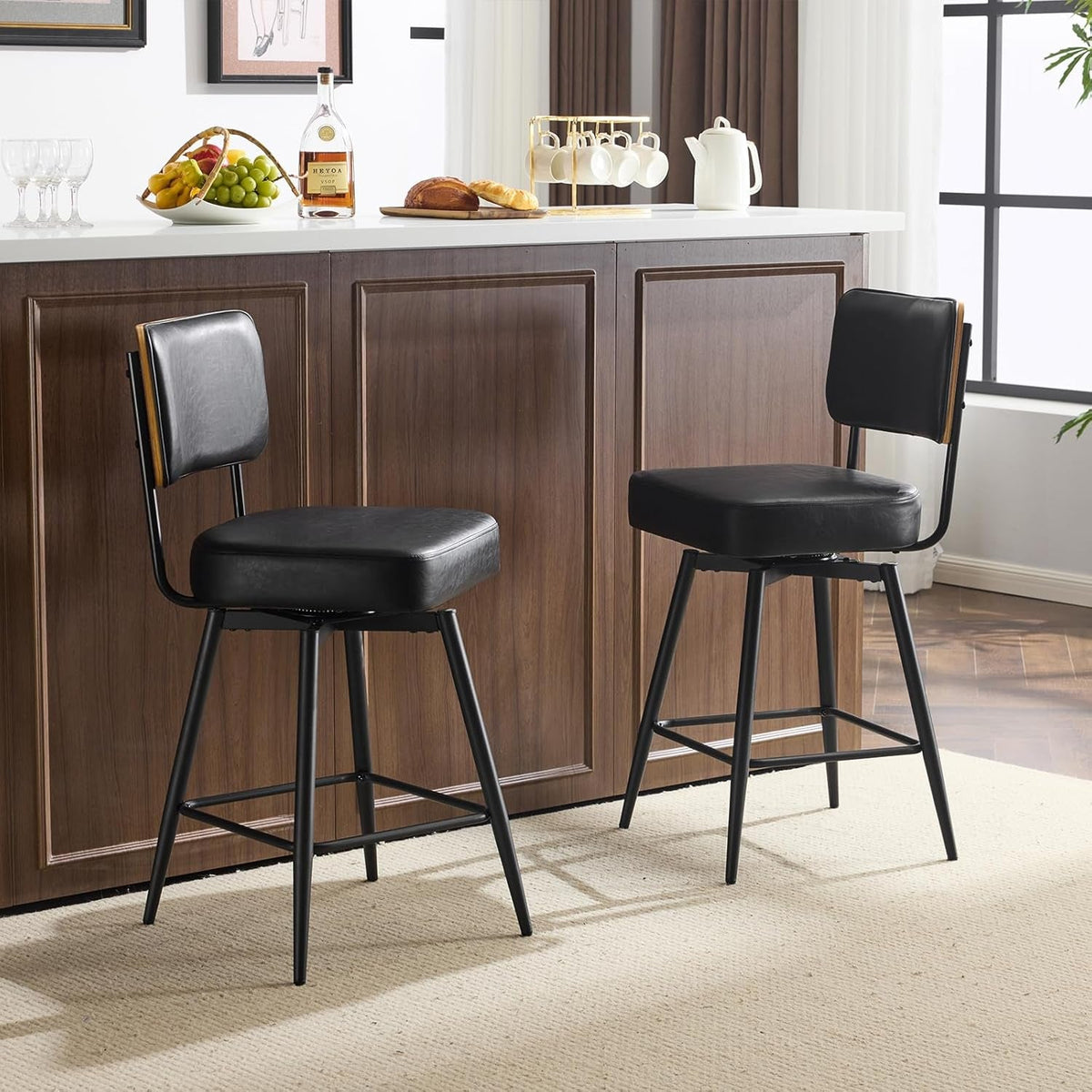 26 Inch Swivel Bar Stools Set of Two