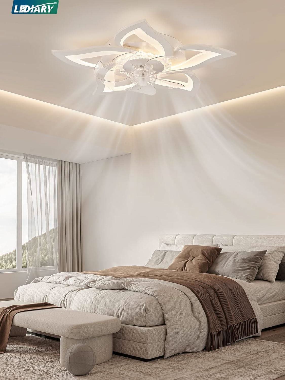 27 Inch Low Profile Ceiling Fan With Integrated LED