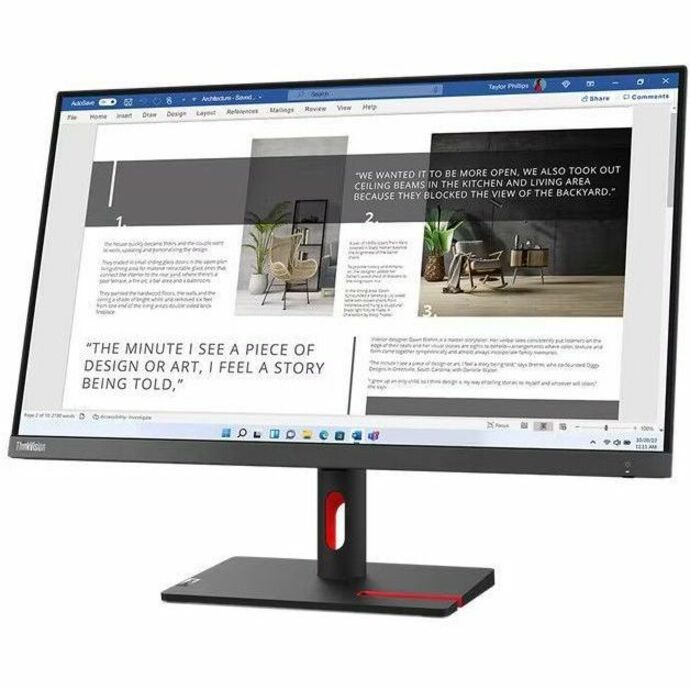 27 Inch Monitors - Lenovo ThinkVision S27i-30 Full HD Display | TecISoft 63DFKAT4US