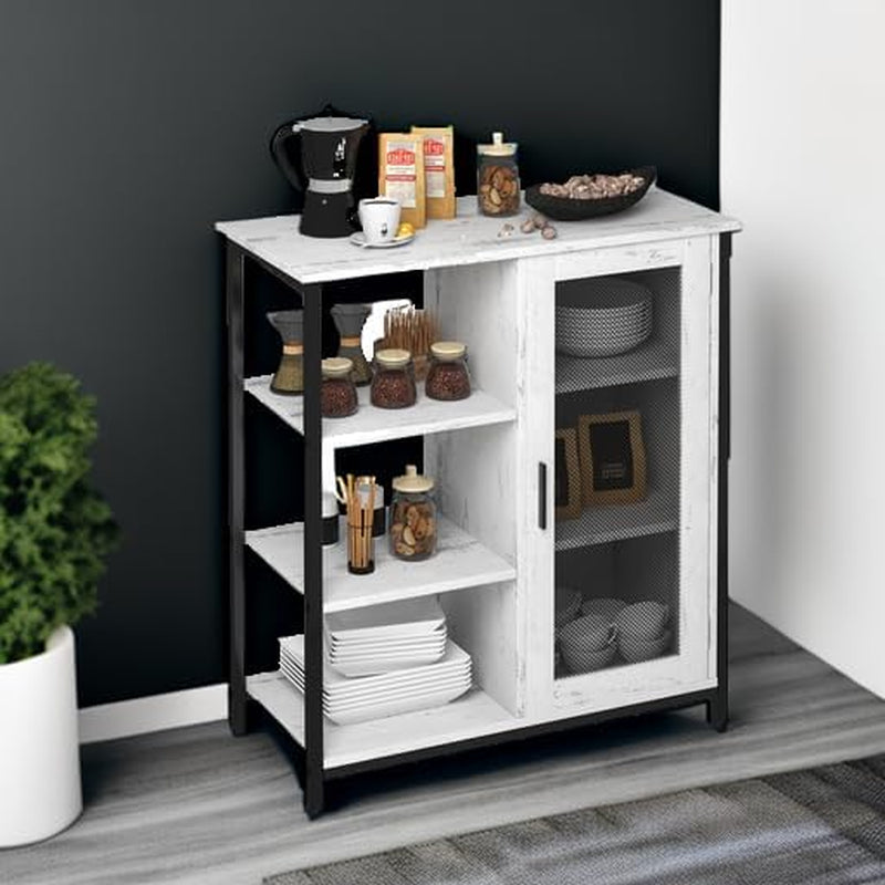 27.5 Inch Mini Coffee Bar Cabinet White With Storage