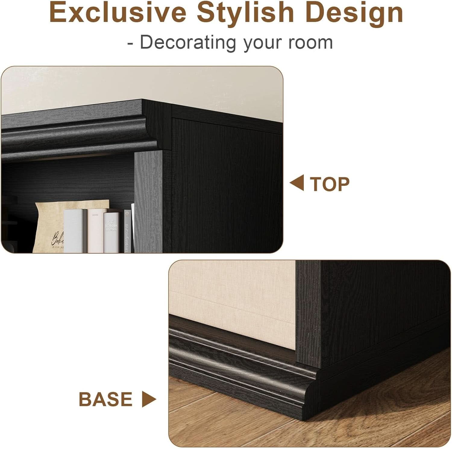 28 Inch Wide Tall Bookcase With Six Tiers For Home Office Storage For Living Room Organization