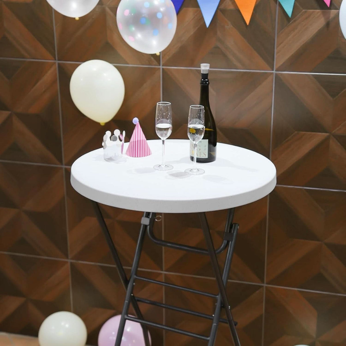 28In Ultra Portable Folding Bar Height Cocktail Table