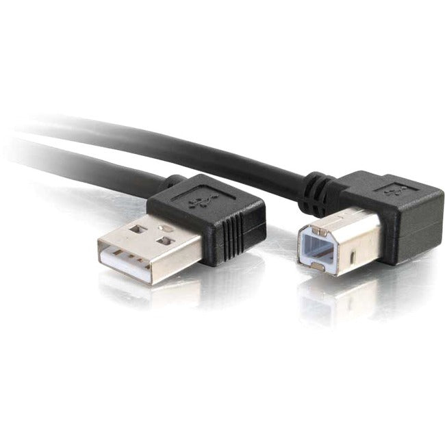 2M Usb 2.0 Right Angle A/B Cable - Black (6.6Ft)