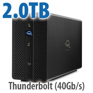 2.0TB OWC Gemini - Thunderbolt (USB-C) Dock and Dual-Drive SSD RAID External Storage