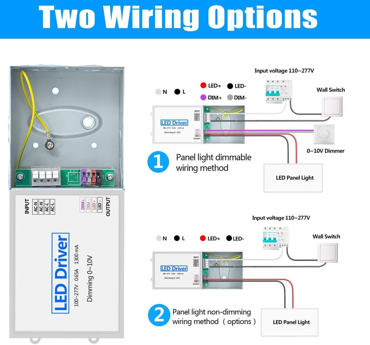 2x4 LED Flat Panel Light 4 Pack Dimmable 7800LM 5000K Ceiling Lighting Commercial Office Ready