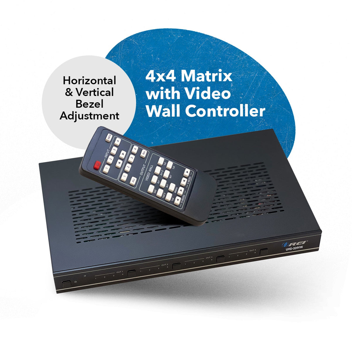 2x4 Video Wall Controller with 180 degree rotation (UHD-204VW)