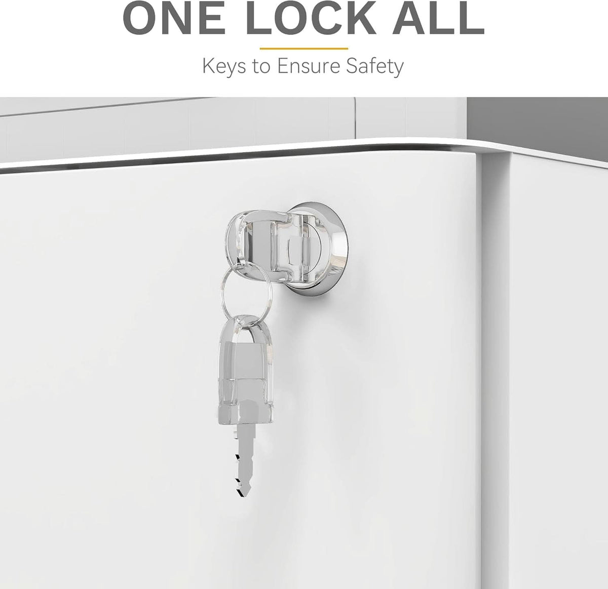 3 Drawer Vertical File Cabinet With Lockable Mobile Design White For A4 Letter Legal Documents