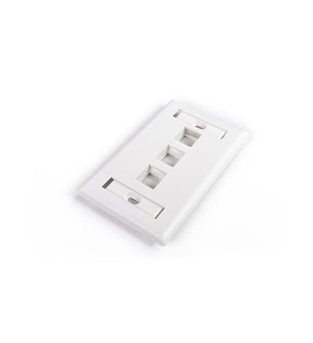 3 PORT WINDOW FACEPLATE WHITE HY-FP-UM-3-WH