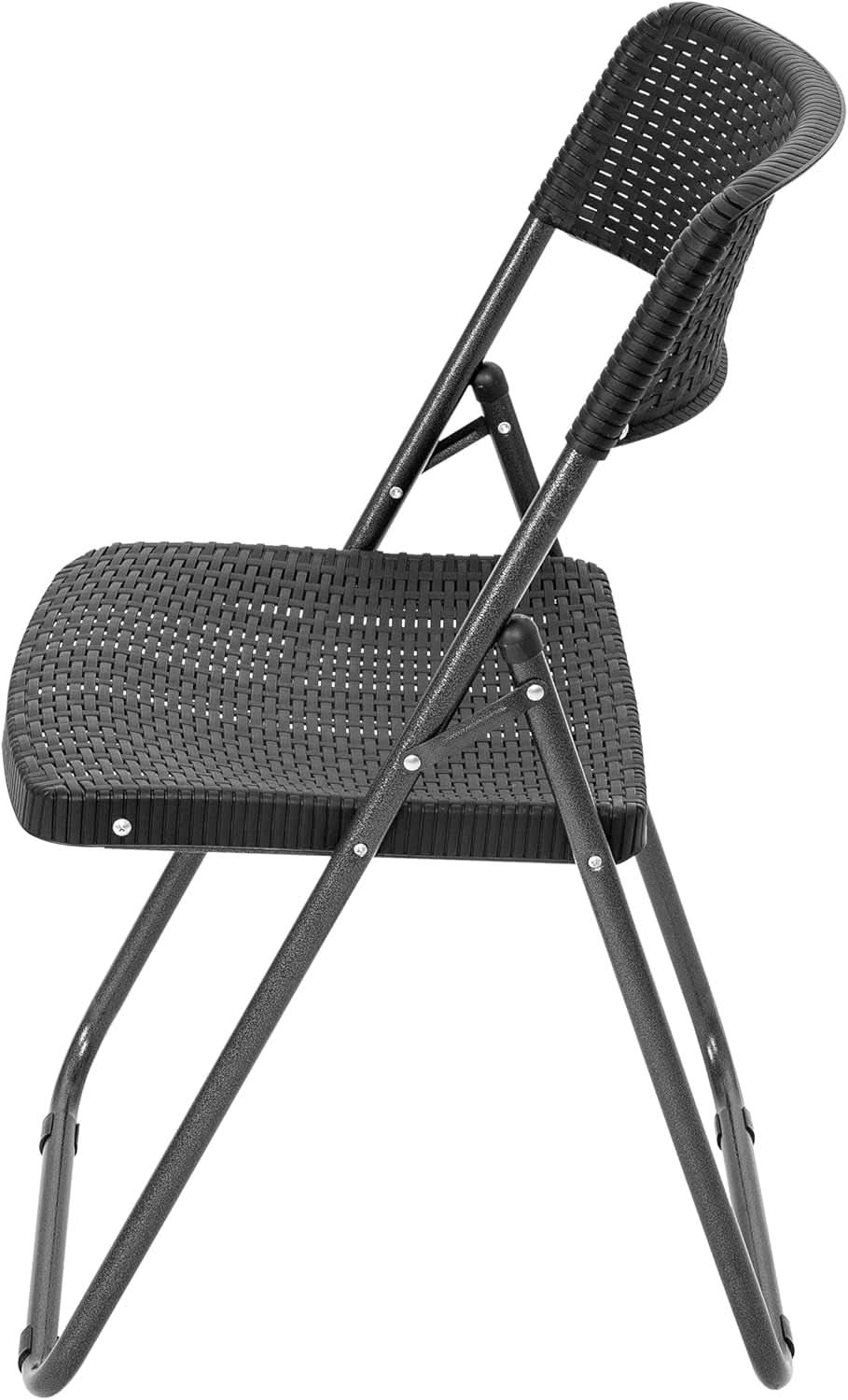 3 Piece Outdoor Folding Patio Set Weather Resistant Rattan Table For Indoors And Outdoors