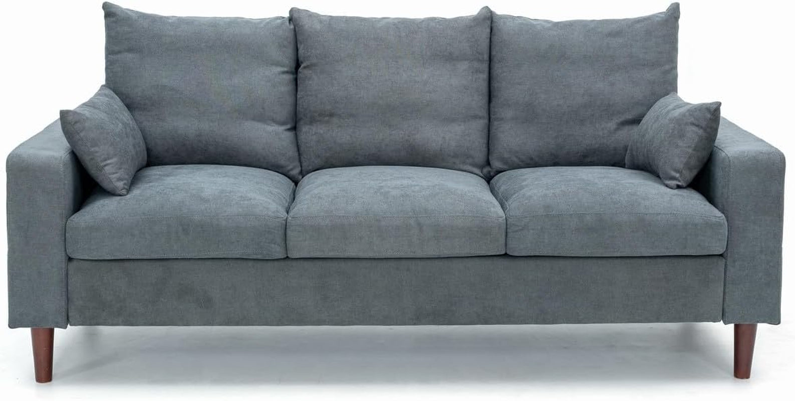 3 Seater Sofa With Ottoman Footstool Set L Shape Convertible Chaise Grey 195 Cm Living Room